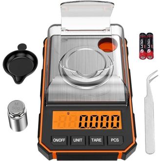 OEM Balanza De Precisi&oacute;n De 0,001 G, Balanza De Bolsillo De Precisi&oacute;n Con Peso De Calibraci&oacute;n De 50 G, Balanza De Cocina Con Funci&oacute;n De Tara Y Pantalla Lc