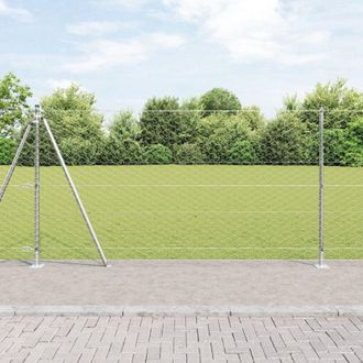 Berkfield Home Hexagon Fence 1.2x10 m Galvanised Steel in Silver