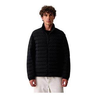 A|X Armani Exchange Donsjack met all-over flockprint nylon - Heren - Gewatteerde jassen - Zwart - XL - Nylon - Jassen