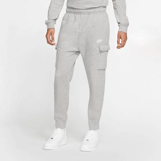 Nike Mens NSW Cargo Club Pants - Dark Grey Heather/Dark Steel Grey/White Size 3XLT