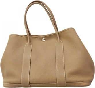 Herm&egrave;s Etoupe Gray Negonda Leather Tote Bag (Pre-Owned)