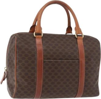 Celine Pre-owned Handbags, female, Brown, Size: ONE SIZE Pre-owned Macadam Canvas Hand Bag