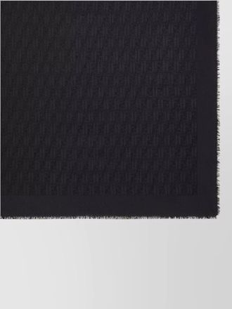 Fendi wool silk cashmere jacquard shawl