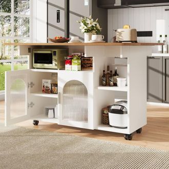 Matteo White Multifunctional Kitchen Island