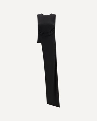 Ami Sleeveless Top with lavalli&egrave;re neckline in jersey Female M