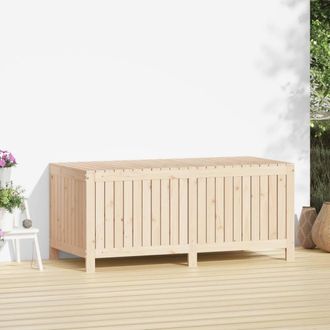 Berkfield Home Garden Storage Box 147x68x64 cm Solid Wood Pine in Light Tan | Size: 147 x 68 x 64 cm