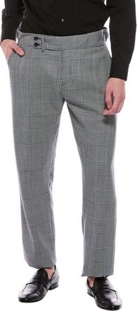 Isaia Houndstooth Wool Trouser