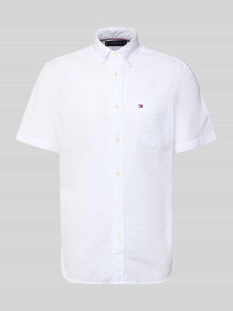 Tommy Hilfiger Regular Fit Freizeithemd aus reiner Baumwolle in Offwhite, Gr&ouml;&szlig;e XXL