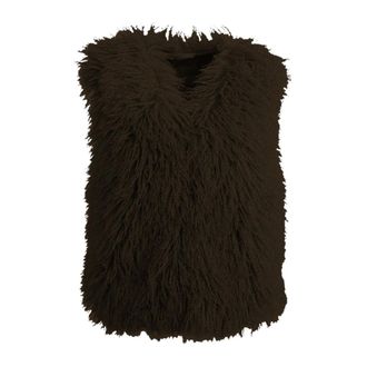 Smith & Soul Kunstfell-Weste - Dames - Jassen - Bruin - Maat: XL