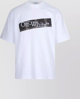 Off-white plaid graphic short sleeve t-shirt