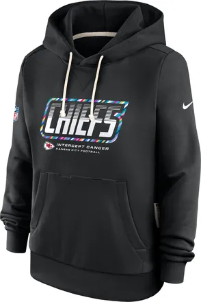 Nike Kansas City Chiefs Crucial Catch Standard Issue Nike Womens Dri-FIT NFL Pullover Hoodie in Black | 03C300AZUG-F9R