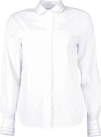 PESERICO Camicia plissettata a maniche lunghe - Bianco