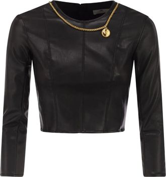 Elisabetta Franchi T-shirt con ciondoli - Nero