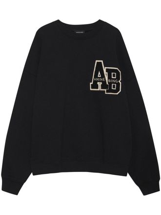 Anine Bing Miles Oversized Sweatshirt Letterman - Black