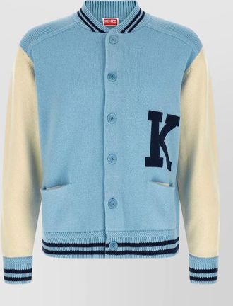 Kenzo merino wool varsity cardigan