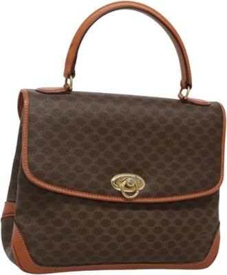 Celine Tweedehands leren handtassen - Dames - Vintage Handtas - Bruin - ONE Size - Leer - Vintage