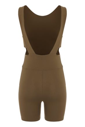 Live The Process Womens Technical Fabric Jumpsuit Brown Polyamide Jumpsuits Dress