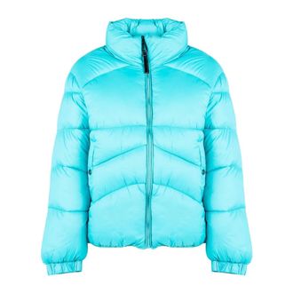 Silvian Heach Gewatteerde jas met opstaande kraag - Dames - Jassen - Blauw - Maat: 4XS Synthetisch