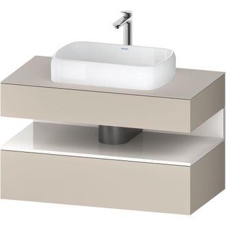 Duravit Duravit - Qatego Consola Mueble Bajo Lavabo, 1 Extra&iacute;ble, 1 Caj&oacute;n