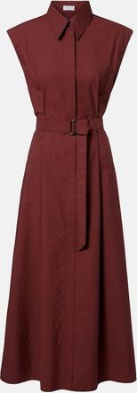 Brunello Cucinelli Monili cotton-blend midi dress