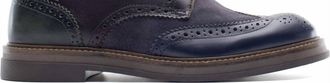 Ambitious Mens Brogue-Style Shoe In Navy Combi