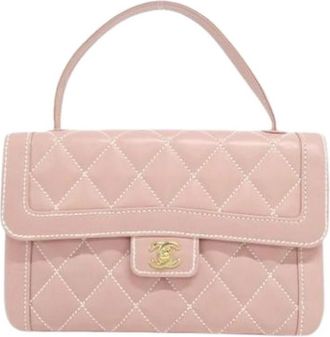 Chanel Pre-owned Wild Stitch Handbag - Dames - Vintage Handtas - Roze - ONE Size - Leer - Vintage