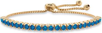 Palm Beach Jewelry Gold-Plated Birthstone Crystal Drawstring Bracelet