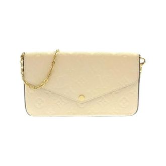 Louis Vuitton Pre-owned Monogram Empreinte Pochette Felicie Calf Shoulder Bag - Dames - Pre-owned - Beige - Maat: ONE Size Leer