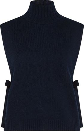 Seventy Gilet con lacci - Dames - Coltruien - Grijs - S - Wol - Truien & Vesten