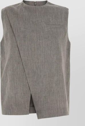 Loulou Studio della sleeveless top asymmetric front panel