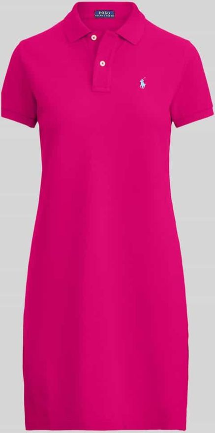 Minikleid mit Logo-Stitching Modell Polo in Pink, Gr&ouml;&szlig;e XL
