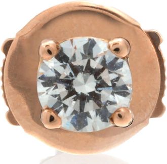 Vanrycke Ladies Valentine Single Pink Gold And Diamond Stud Earring