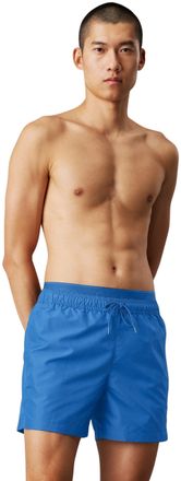 Calvin Klein Mens Medium Double Drawstring Swim Shorts, Blue (Patch of Blue), L