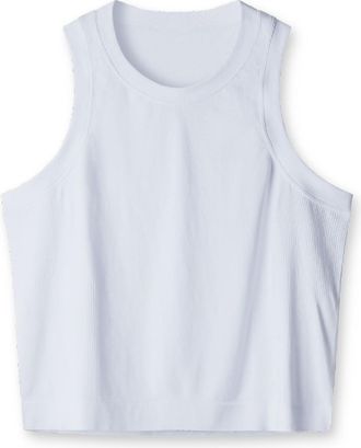 LNDR Womens Here Today Cropped Tank Top White L/XL