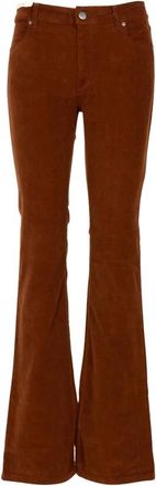 Pantaloni Torino Fluweel Flare Jeans - Dames - Flared Jeans - Bruin - W28 - Katoen - Jeans