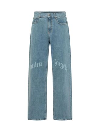 Palm Angels Light Blue Loose Jeans