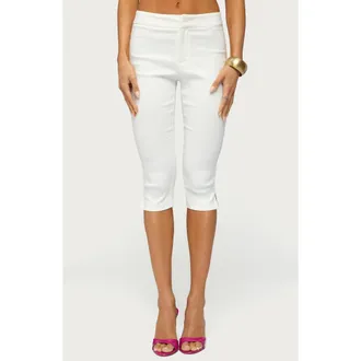 Edikted Sarafina Capri Pants in White at Nordstrom, Size X-Small
