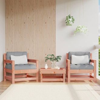 vidaXL Sillones De Jard&iacute;n 2 Unidades Madera Maciza Douglas Vidaxl