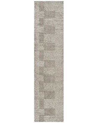 Jonathan Y Designs Jonathan Y Petra Abstract Stripe Geometric Shag Polypropylene Rug