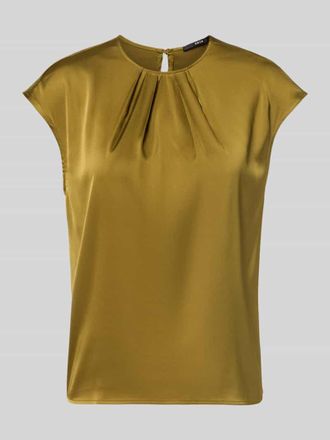 Zero Regular Fit Bluse aus Satin in Senf, Gr&ouml;&szlig;e 38