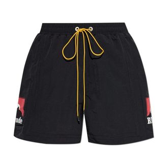 Rhude Casual Shorts, male, Black, Size: XL Printed Shorts