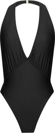 Saint Laurent One-piece, female, Black, Size: XS Backless Halter Swimsuit