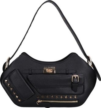 La Carrie Rock Pocket Bag - Dames - Schoudertassen - Zwart - ONE Size - Leer - Tassen