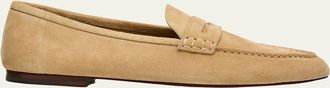 Ralph Lauren Mens Collins Suede Moc-Toe Penny Loafers