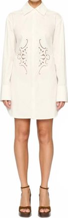 Clea Portia Shirt Dress In Off White