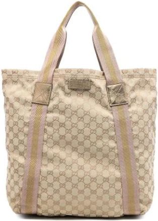 Gucci Pre-owned Tote Bags, female, Beige, Size: ONE SIZE Pre-owned Tote Bag