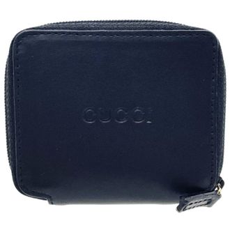 Gucci Black Leather Coin Purse/Coin Case (Pre-Owned)