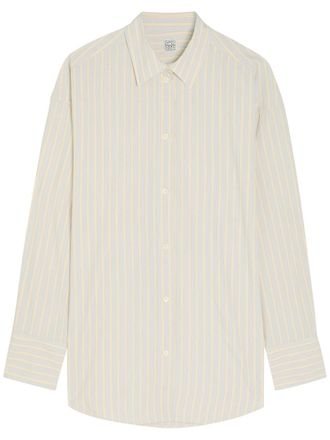 Toteme Striped Woven Shirt - Yellow - 34 (UK6 / XS)