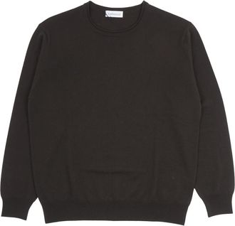 Bellwood Round-neck Knitwear, male, Brown, Size: 3XL Round-neck Knitwear