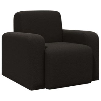vidaXL Poltrona Nero Boucl&eacute; Vidaxl